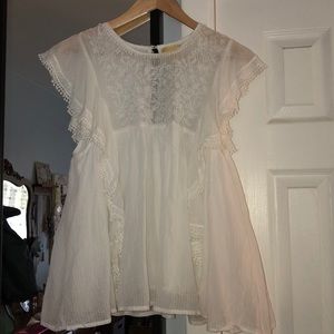 Anthropologie White Blouse